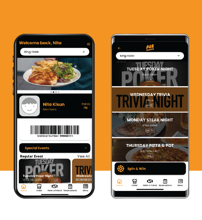 King Hotel Membership Pub Rewards App