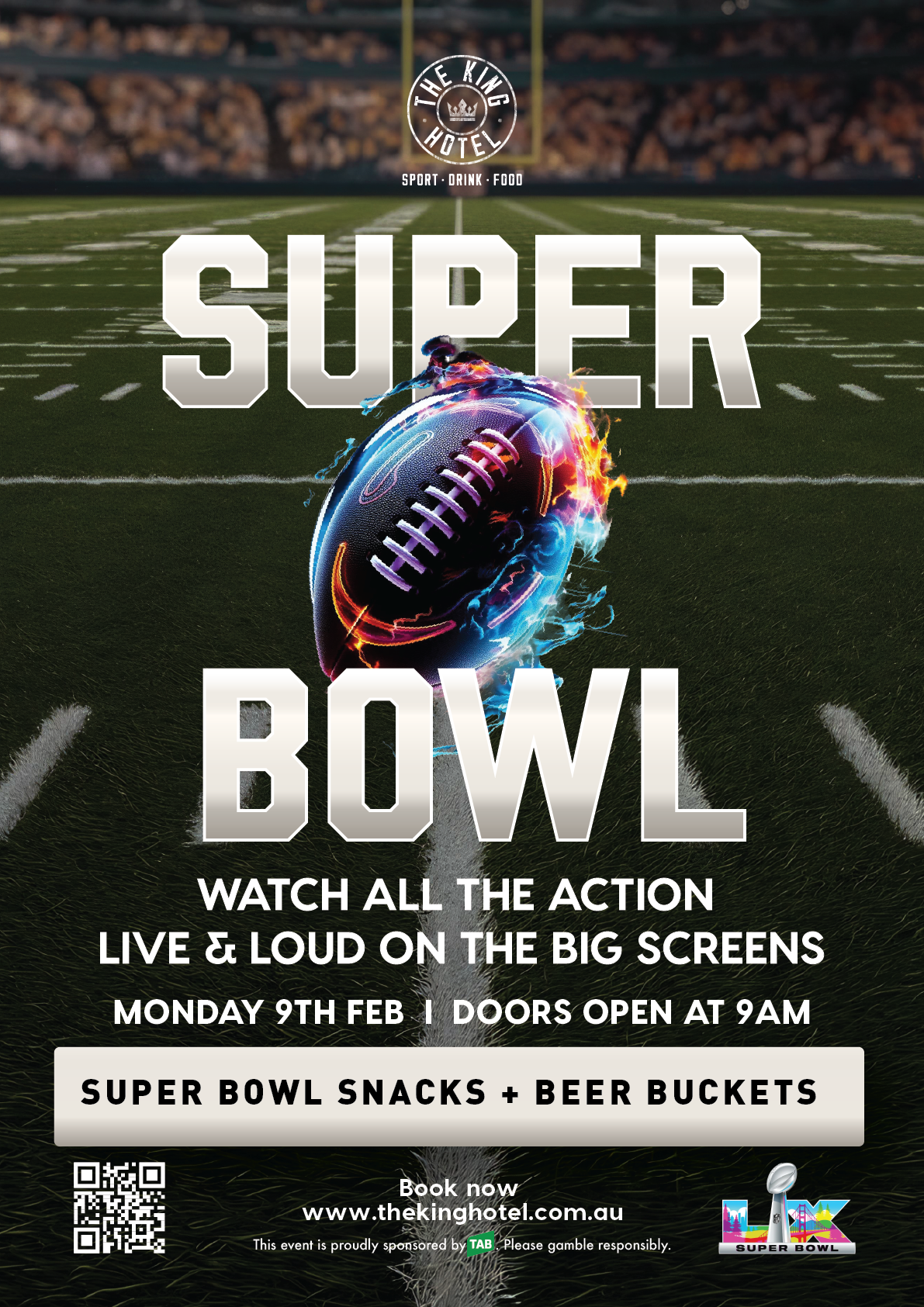 Super Bowl 59 Poster at The King Hotel