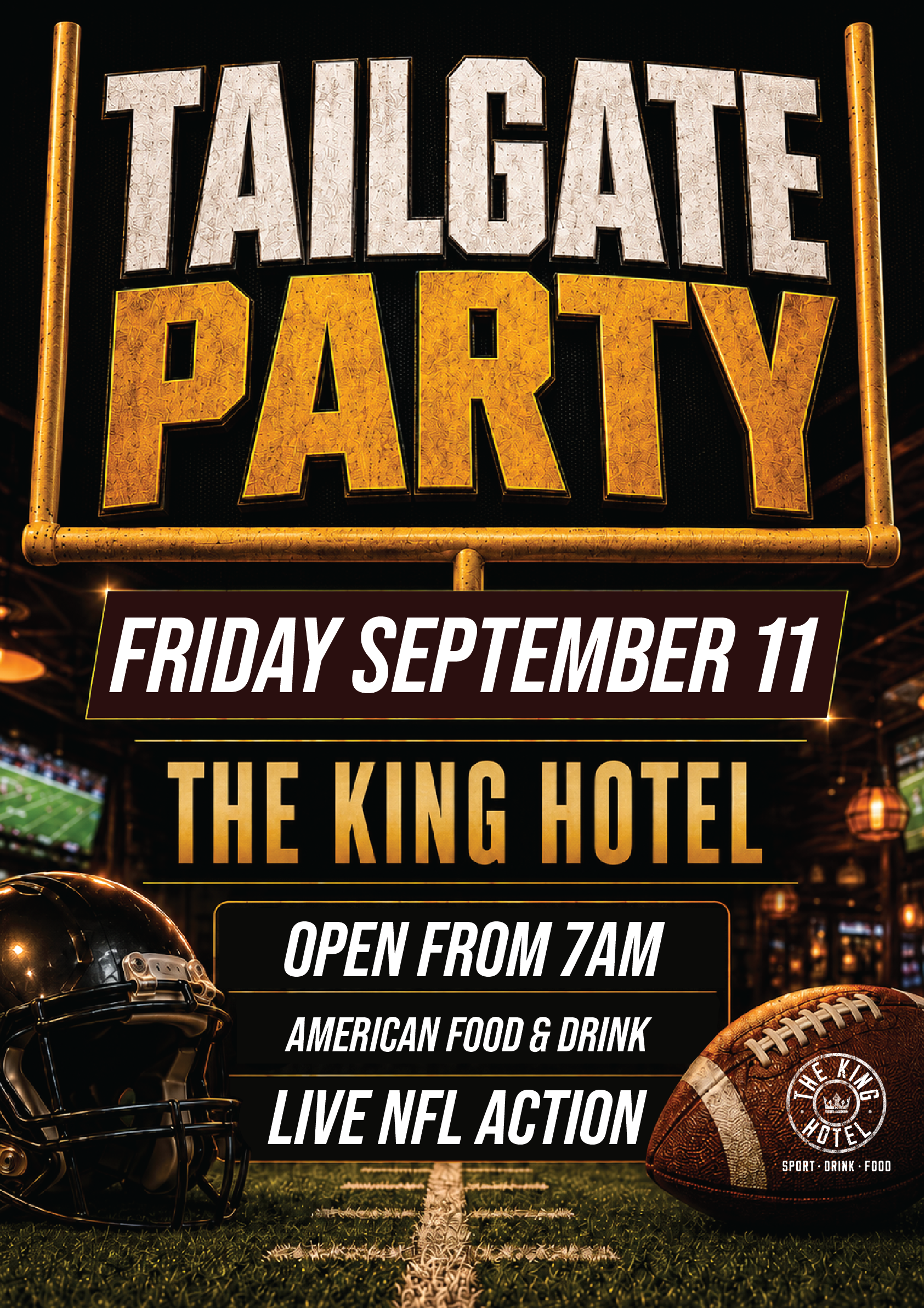 nfl tailgate party at the king hotel in Melbourne